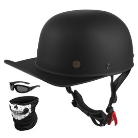 Baseball Style Helmet for Adults (Matte Black, Medium)