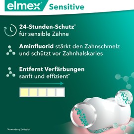 elmex Toothpaste Sensitive Gentle White 75 ml - Clinically Confirmed Teeth Cleaning for Sensitive Teeth - Protects and Restores Natural Teeth Whitening