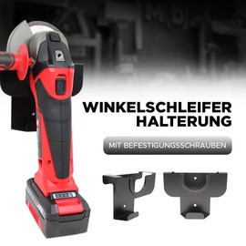 Wall Bracket for Angle Grinder - Flex Bracket, Universal Holder for Angle Grinder, Tool Holder for Workshop and Garage, Sturdy Angle Grinder Wall Mount