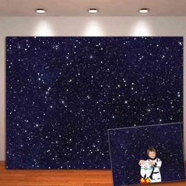 7x5FT Soft Fabric/Polyester Night Sky Star Universe Space Starry Photography Backdrops Kids Boy or Girl Birthday Party Decor Photo Background Banner