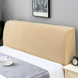 Headboard Cover for Bed, Stretch Bed Headboard Cover, Stretchable, Opaque, Protective Cover, Bed Headboard Cover, Bed Headboard Covers Cover for Padded Bedroom Headboard, 190-210 cm, Beige