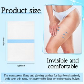 10pcs Skin Lift Patches Legs, PU Invisible Glow Patches Sagging Legs Practical Transparent Adhesive Body Thigh Cellulite Tapes Suitable for Women Saggy Loose Skin Lifting & Firming