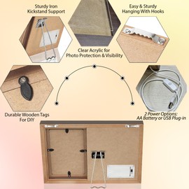 Nestura Grandma Picture Frame | Grandmother Gifts from Grandkids | Grandma and Me Keepsake | Grandmother Picture Frame Light 4x6 Photo Display | Heartfelt Gifts for Nana, Mommy