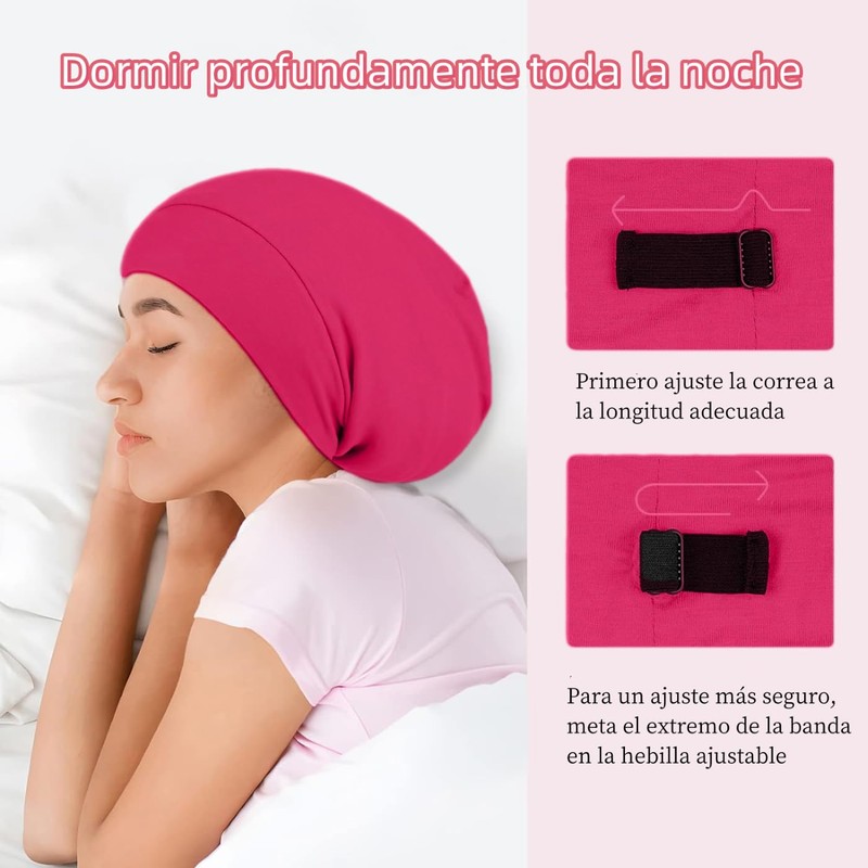 Gorro de Dormir para Mujer, Gorro de Dormir con Forro