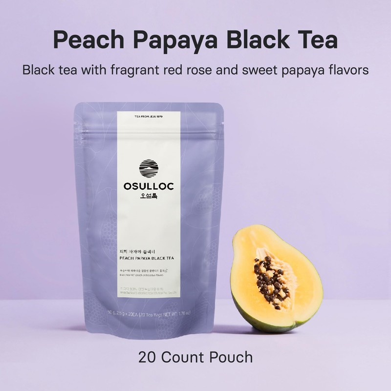 OSULLOC Peach Papaya Black Tea | Sweet Fruit Tea |