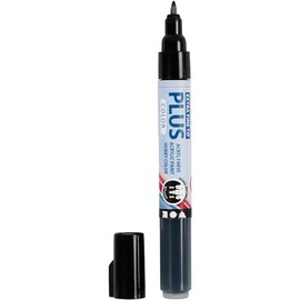 Plus Color Acrylic Marker Pen Length 14.5 cm Line Width 0.7 mm Pack of 1 5.5 ml Creotime Black