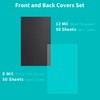 Binditek 100 Pack Binding Covers and Backs Set, 8.5 x