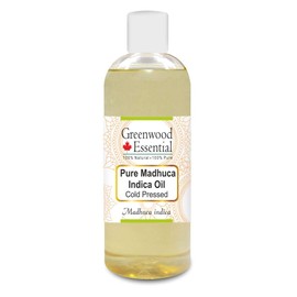 Greenwood Essential Pure Madhúca Indica Oil (Madhuca indica) Natural Therapeutic Quality Cold Pressed 200 ml (6.76 oz)
