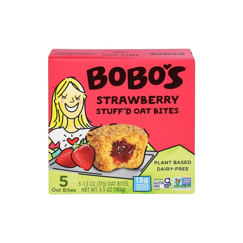 Bobo's Oat Bars Strawberry Bites 5 counts, 1.3 OZ
