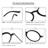 KoKoBin Ultradünne ultraleicht Anti-Blaulicht Lesebrille mit Etui Tragbare Anti-Glare-Brille (Schwarz,