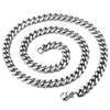 3/5/7/9/11mm Stainless Steel Silver Color Cuban Curb Chain Necklace Choker