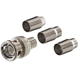 Triplett GEM BNC Crimp On Connectors for RG58 PVC, RG59 PVC and RG59 TFE, RG6 PVC and RG6 TFE, Male, 75-Ohm, 10 Pack (301-00-75TP)