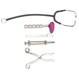 SAFIGLE 1 Set Mini Doctor Suit Kids Doctor Play Set Mini Dollhouse Hospital Accessories Miniature Doctor Kit Dollhouse Mini Device Alloy Stethoscope Equipment Nurse
