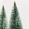 Cosmpeak Pack of 12 Mini Green Christmas Tree with Snow
