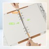 FYY Leather A5 Ring Binder Notebook, 6 Ring A5 Binder
