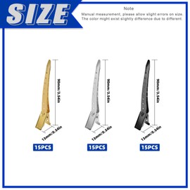 Glarks 45 pieces 3.5 inch hair clips for styling cut, 3 colours metal duck billed hair clips, ideal for women, long hair, curling hair, hair dye, salon, bows DIY