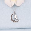 BEKECH Skater Necklace Ice Skate Necklace Ice Skate Charm Crescent