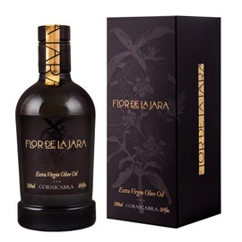 FLOR DE LA JARA Premium Extra Virgin Olive Oil from Spain, First Cold Pressed, Polyphenol-Rich, Monovarietal Cornicabra, Hand-Harvested Olives, Family-Owned Grove, Low Acidity (0.27%), 16.9 fl oz (500ml)