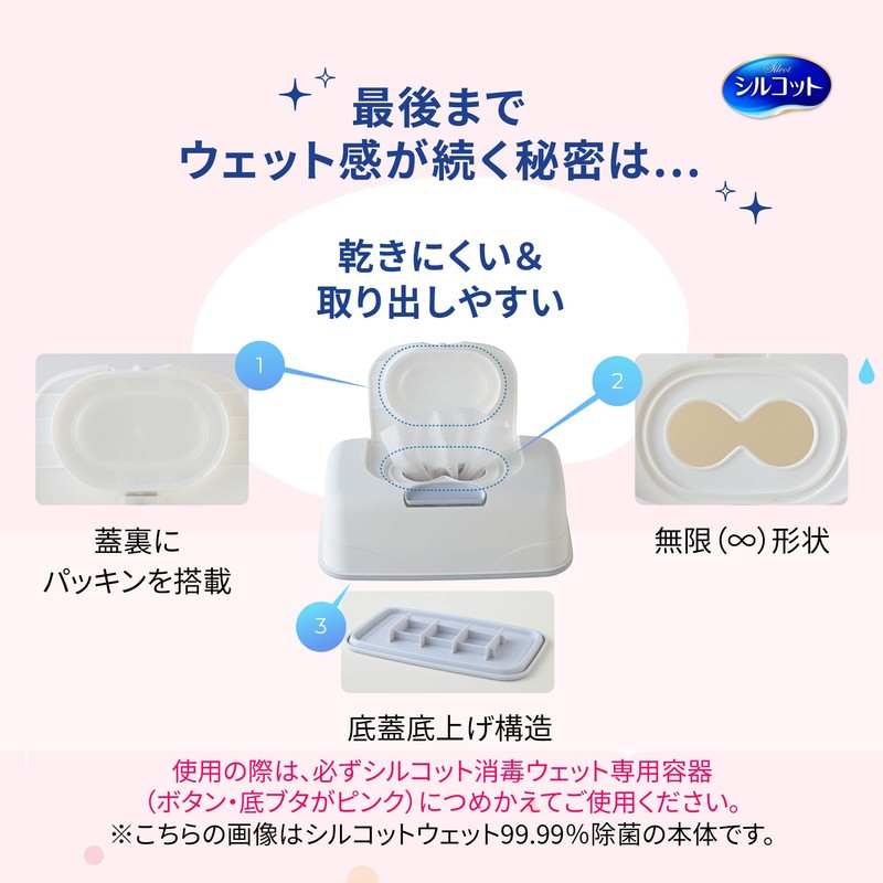 シルコットウェットティッシュ 消毒 詰替 40枚入×3パック