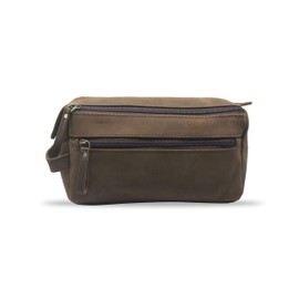 Men's Buffalo Genuine Leather Toiletry Bag Waterproof Dopp Kit Shaving Bags and Grooming for Travel Groomsmen Gift Men Women Hanging Zippered Makeup Bathroom Cosmetic Pouch Case Make Up kit