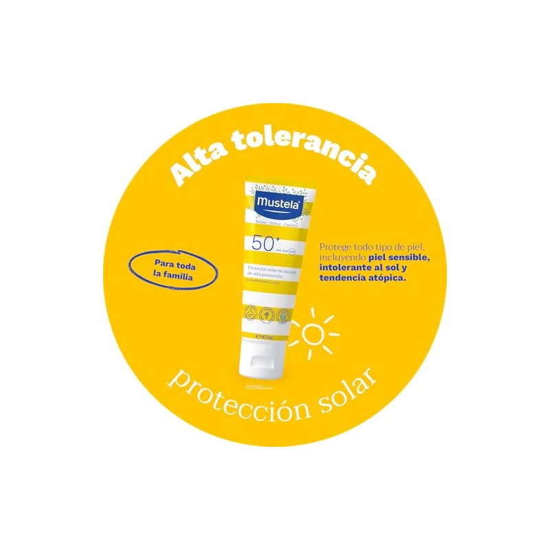 Mustela Loción Solar De Alta Protección FPS 50+, 40ml