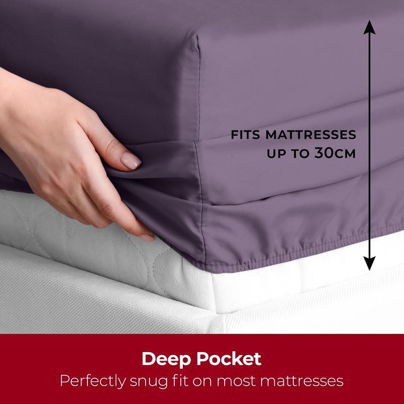 Mellanni Single Fitted Sheet - All Around Elastic - 30