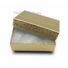 100 Gold Cotton Filled Jewelry Display Gift Boxes 3x2