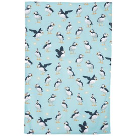 Samuel Lamont Puffins Cotton Tea Towel, Blue, 48.26 x 73.66 cms