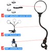 RYANGO Bike Mirror, Adjustable Bike Mirrors Handlebar Rearview Mirror, Acrylic
