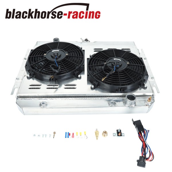 BLACKHORSE-RACING for 1963-1968 Chevy Impala 1964-1967 EL Camino 3Row Aluminum