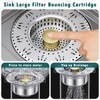 Dayinkes Sink Bounce Core Drain Strainer, Pop-Up Kitchen Sink Strainer
