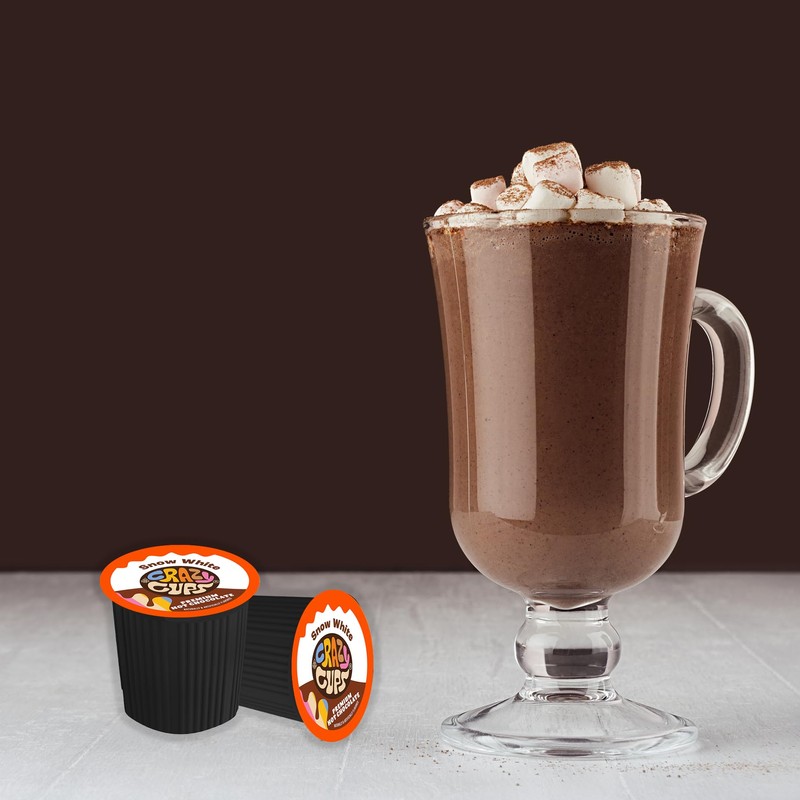 Crazy Cups White Hot Chocolate Pods, Rich & Creamy Flavored