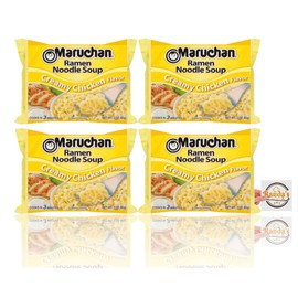 Maruchan Ramen Creamy Chicken Flavor, 3 Oz, Pack of 4