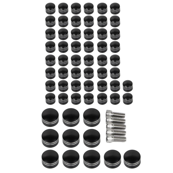 Unbranded Black Cut Engine Bolt Caps Cover Screw For Harley
