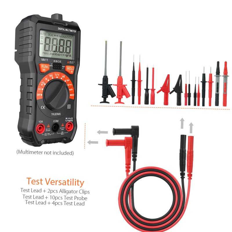MK30 21pcs Electronic Test Lead Kits Multimeter Lead with Alligator