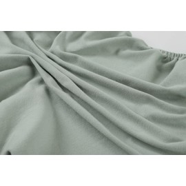 Onacosht 100% Organic Cotton Bassinet Sheets Compatiable with Baby Delight Beside Me Dreamer Bassinet & Mika Mikcy Bedside Sleeper, 2 Pack Jersey Knit Fitted Sheet for Baby, Olive and Sage