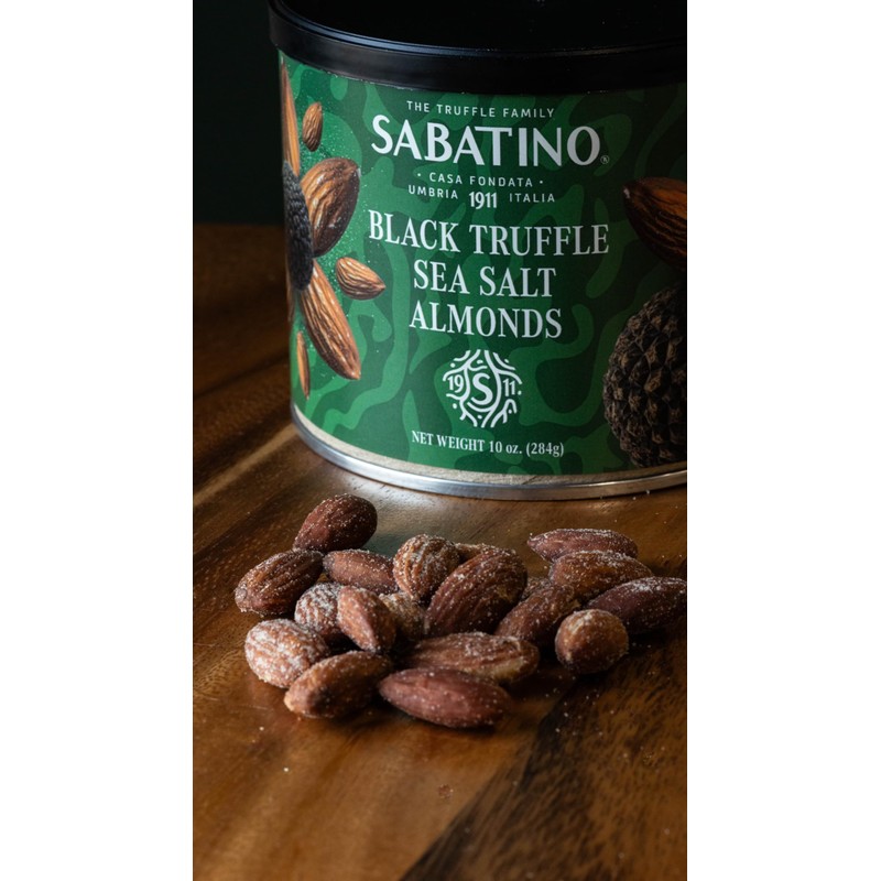Sabatino Black Truffle Sea Salt Almonds – Gourmet Roasted Almonds