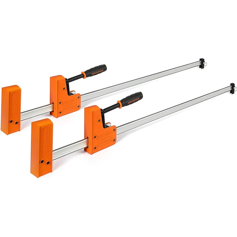 JORGENSEN 2pack 36-inch Bar Clamps, 90°Cabinet Master Parallel Jaw Bar