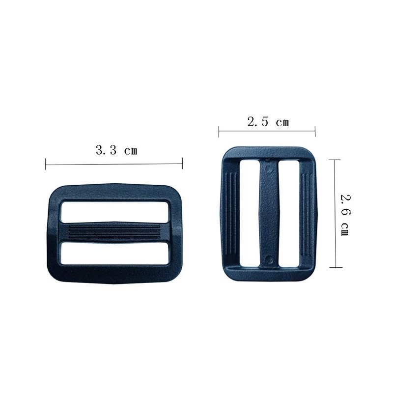 Pcxino 200pcs 1 inch Plastic Tri-Glide Slides Buckles,Adjustable Webbing Strap
