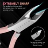 Makartt Cuticle Nippers, Pink Cuticle Trimmer Extremely Sharp Full Jaw