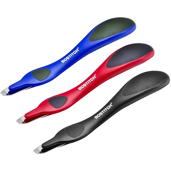 Bostitch Office Bostitch Professional Magnetic Easy Staple Remover Tool, 3 Pack, Black Blue and Red Colors Included, Staple Puller Stick for Office Home & School.