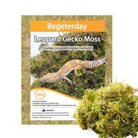 Begeterday 100g Leopard Gecko Moss, Provides Localized Higher Humidity for Leopard Gecko Tank