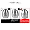 Betterlifewj Metal Egg Kitchen Timer. 60 Minutes Countdown. Cooking Timer.
