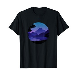 Mountain Silhouette Forest Lake Reflection T-Shirt