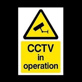 CCTV in Operation Window Sticker - Security, Camera, Closed Circuit TV, Warning Safety (MISC11R)