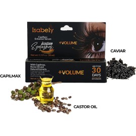 Sérum para el crecimiento de cejas y pestañas - Con aceite de ricino, CAPILMAX, caviar y extractos naturales - Para más volumen y grosor - Unisex