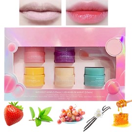 Lip Sleeping Mask,5PCS Mini Day and Night Repair Lip Balm,Lip Balm Set,Lip Mask Overnight,Sleeping Lip Mask,Night Lip Mask,Hydrating Lip Balm,Lip Masks for Dry Lips,Lip Sleep Mask,Lip Care,3g Each