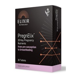 ELIXIR NUTROLOGY PregnElix™ 30 Tablets – 20 Key Pregnancy Nutrients, Supports Maternal & Fetal Health, Includes Folic Acid, Iron, Vitamin D, and More. Made in The UK
