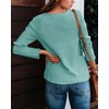 Ebifin Women's Crew Neck Pullover Sweater Solid Color Casual Warm