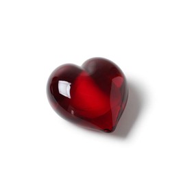 Ca D Oro Valentine's Day Small Glass Heart Ornament – Hand Blown Murano Style Red Heart Paperweight, A Beautiful Red Glass Heart Gift and Keepsake for Your Valentine,